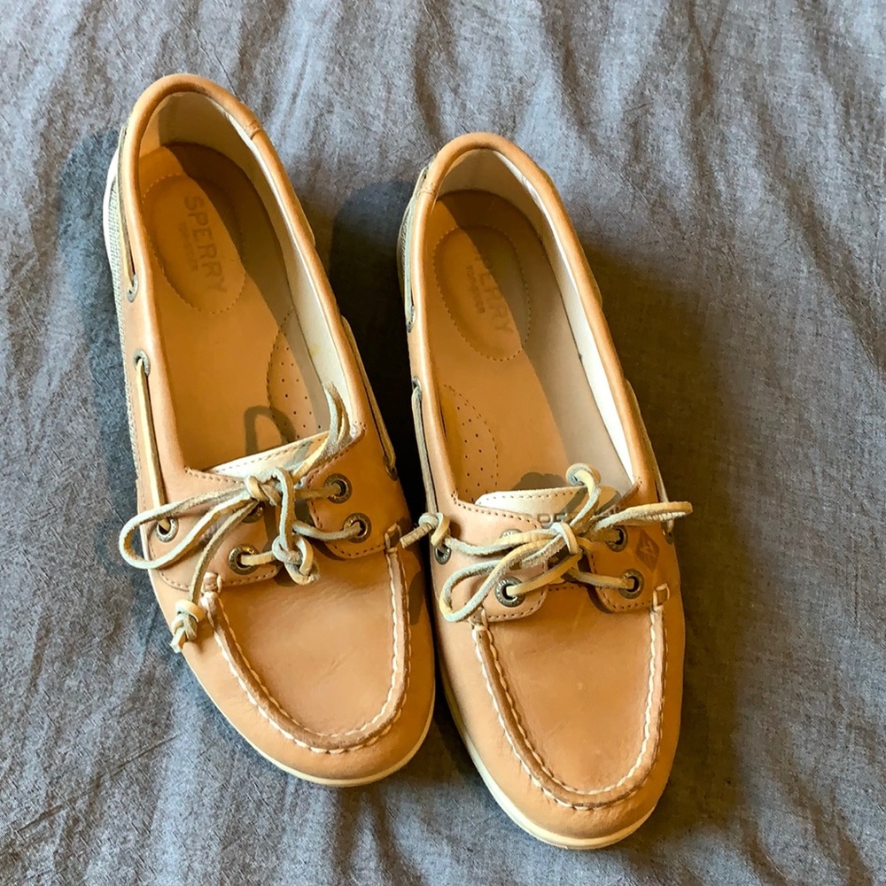Brown Leather Sperry Boat Shoes